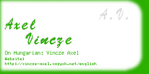 axel vincze business card